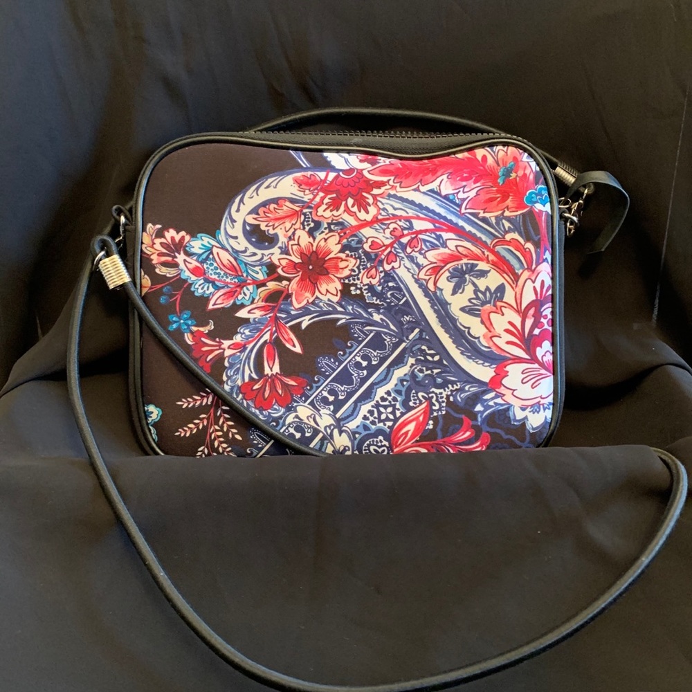 Crossbody purse  Paisley print Flowers